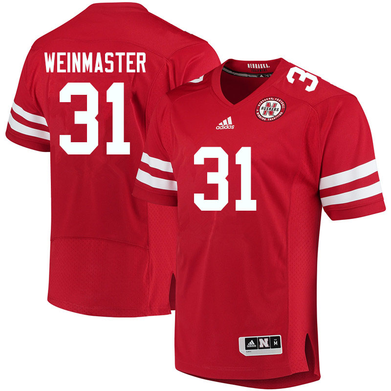 Women #31 Zach Weinmaster Nebraska Cornhuskers College Football Jerseys Sale-Red - Click Image to Close